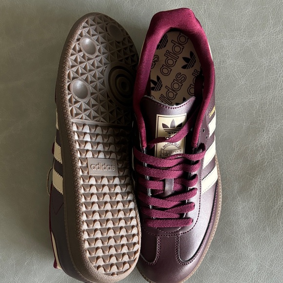 adidas Burgundy and Cream Sneakers - Picture 4 of 6